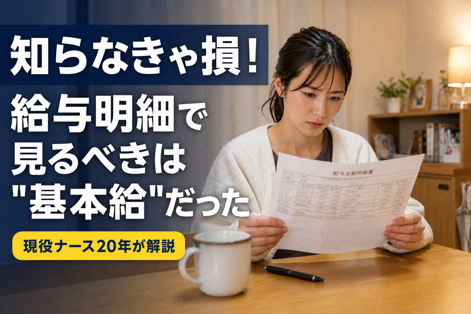 【知らなきゃ損】看護師が給与明細で本当に見るべき「基本給」とは?現役ナースが解説